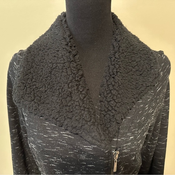 Shailene Shearling Collar Knit Jacket by Kensie - Picture 10 of 14